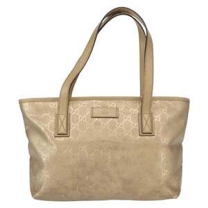 Gucci GG Imprime Coated Canvas Tote Bag Gold